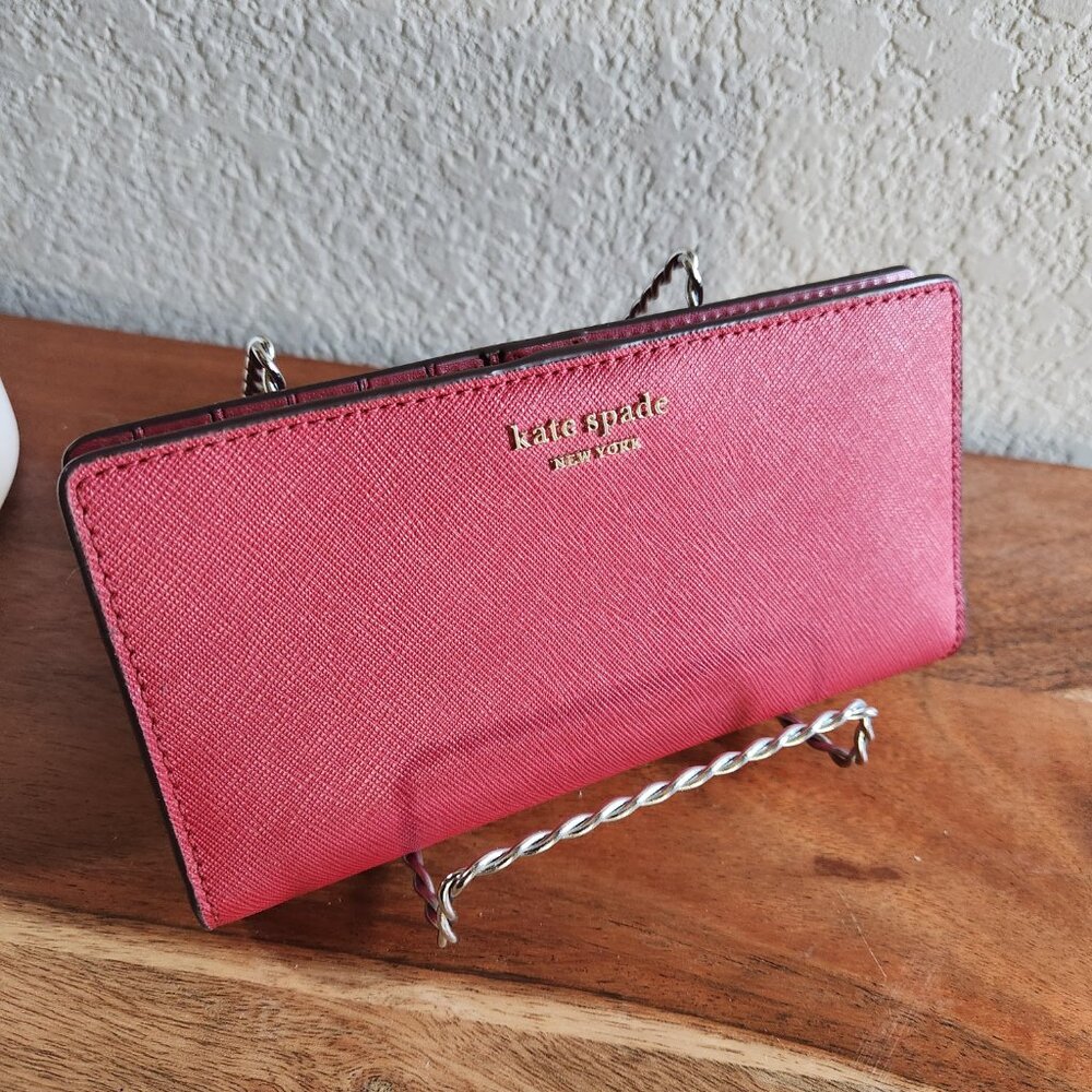 Kate Spade - Maddison Large Slim Wallet - Red Leather